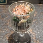 鮨 からす - ズワイガニと法蓮草の御浸し