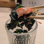 鮨 からす - ズワイガニと法蓮草の御浸し