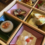 Kurori DINING - 左下から・柚子味噌ふろふき大根・貝柱フルーツ白和え