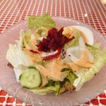 トルコ料理 アセナ - サラダ。上のはビーツかな？