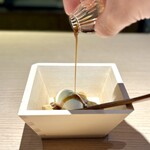 蓬左茶寮 - 本わらび餅とミルクアイス