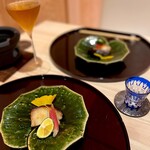 WASHOKU SUSHI ゆゆ梅田 - 旨みが濃厚な銀鱈の西京焼きは、酢橘で爽やかに。