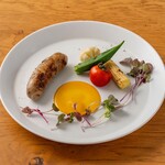 無添加サルシッチャと農園野菜のグリル〜マンゴーマスタードソース〜