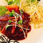 エム・ドゥエル - ハンバーグ、デミグラスソースも美味しーい