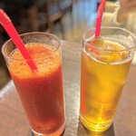 ブロッソ - セットドリンクのトマトジュース、ウーロン茶
