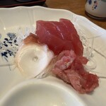 とん㐂 - 刺身:蛸/鮪/中落ち