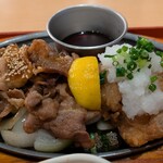 ジョイフル - 料理写真:2025年10月 肉増し牛焼肉とおろし唐揚げ定食1318円