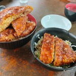 十文字屋 - 磐梯カツ丼とミニカツ丼比較