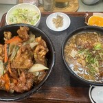 中国料理 頤和園 - 味がしっかりとした組み合わせの
      唐揚げ丼と酸辣湯麺を交互に食べて
      最後まで飽きることなく楽しめます