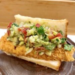 穴子料理と地酒 浅草 川井 - 穴子のワカモレサンド