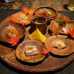 龍吟 - お造り ”海の幸” 七皿の盛り合わせ 龍吟仕立て