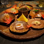 龍吟 - お造り ”海の幸” 七皿の盛り合わせ 龍吟仕立て