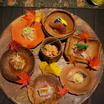 龍吟 - お造り ”海の幸” 七皿の盛り合わせ 龍吟仕立て