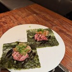 恵比寿焼肉　kintan - 肉寿司の手巻き寿司