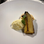 焼肉牛印 - 紅はるかの焼き芋  バニラアイス りんごのムース添え