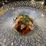 焼肉牛印 - 上ミノと柿のコッチョリ 