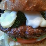 OATMAN DINER - ゲリラバーガー第2弾：ブロッコリー＆スカモルツァチーズ・バーガー(Ｌパティ)