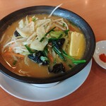 幸楽苑 - 野菜味噌タンメン+トッピング