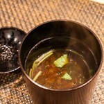 難波 すし麗 - 青さの赤だし