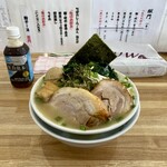 ちばから - 数量限定
      ミニ鶏白湯極み塩 1350円
      (麺柔め)
      豚券 300円  レン草 100円  味玉 100円  のり 100円
