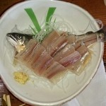矢沢のヤナ - 鮎の刺身