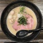 魚々麺 園 - 真鯛白湯そば（温）＆炙り味玉トピ@１３００円！