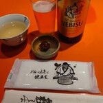 上野藪そば - 札幌恵比寿BEER中瓶