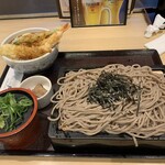 てんぷら・そば 門左衛門 - 「朝のざる天丼」税込1,287円