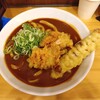 肉讃岐 甚三うどん - 天カレーうどん（温、中盛）。
