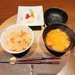 和穣苑 - ご飯と味噌汁