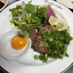 ひろしま丸かじり 中ちゃん - 牛ステーキ　①  レアなステーキが素敵！（笑）