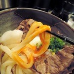 極浄うどん うだま - 2014.11牛しゃぶぶっかけ小に温玉トッピング