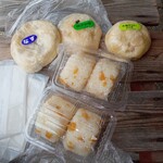 小布施パーキングエリア(上り線) ショッピングコーナー - テイクアウト おやき 栗おこわオニギリ