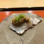 東茶屋 なかむら - 山口産のクエのたたき　ポルチーニ茸