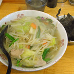 タンメンしゃきしゃき新橋店（しゃきしゃきタンメン700円＋国産岩のり150円）