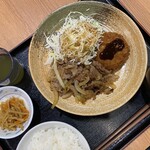 草津パーキングエリア(下り線)フードコート - 料理写真:近江牛定食