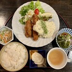 熊ヶ井旅館食堂 - 【Bさかな様ランチ　カキフライセット】
