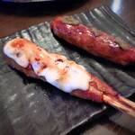 鳥一 - 串焼き(つくね照りマヨ、つくね柚子胡椒)