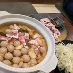 てっぺん - 鴨鍋♡松茸も入っています(,,>᎑<,,)♡