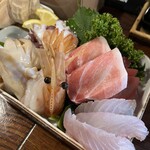 居酒屋男車 - 料理写真:刺身盛り一人前２５００円