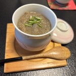 杏花亭 - 栗の入った茶碗蒸しの上には玉ねぎ