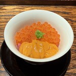 肉割烹 上 - 新いくらと塩水雲丹の小丼