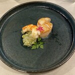 和牛料理 蓮 - 猿払の帆立と海老