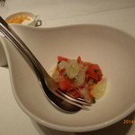 リストランテ・ヒロソフィー 銀座 - 名物・冷製パスタ「高知産フルーツトマトのカッペリーニ」