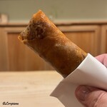御料理 寺沢 - 香茸と菱蟹と鱶鰭の春巻