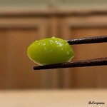 御料理 寺沢 - 藤九郎銀杏の素揚げ