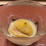 御料理 寺沢 - 無花果の胡麻酢掛け