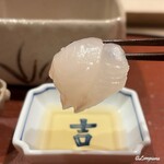 御料理 寺沢 - 星鰈を煎り酒で