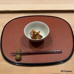 御料理 寺沢 - のどぐろの炭火焼といくらの塩漬けの飯蒸し