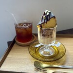 焼菓子屋 Petit Bonheur - ・アールグレイオレンジティー
                                ・かぼちゃバスクチーズパフェ風